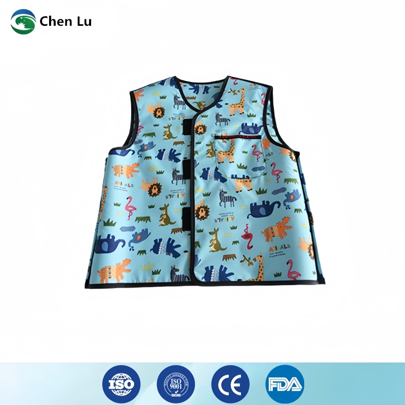Medical Lab Design - 0,5 mmPb Kinder-Kurzblechweste mit Klettverschluss, Röntgen-