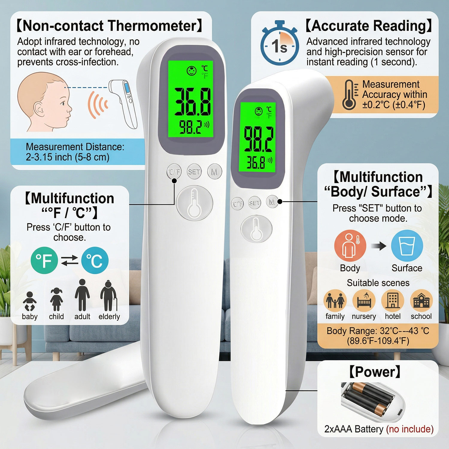 Ohr- und Stirn-Infrarot-Thermo – Digital Thermometer Infrared Bewertung und Preis