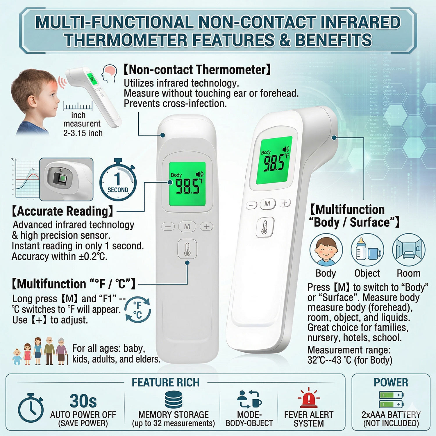 Berührungsloses Thermometer zu – Digital Thermometer Infrared Bewertung und Preis